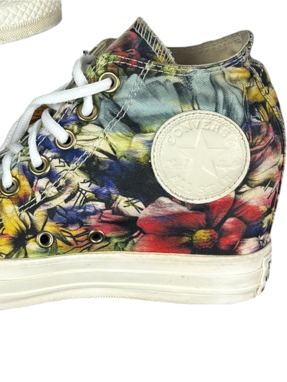 Converse Chuck Taylor All Star Lux Hi Floral Hidden Wedge Sneakers 7 - Picture 7 of 15